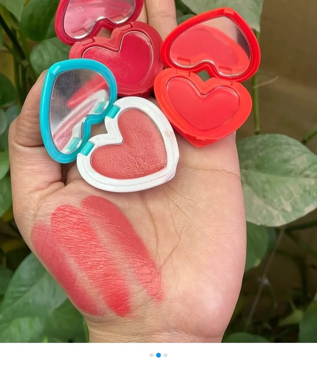 Pack of 3 heart lip and cheek balm