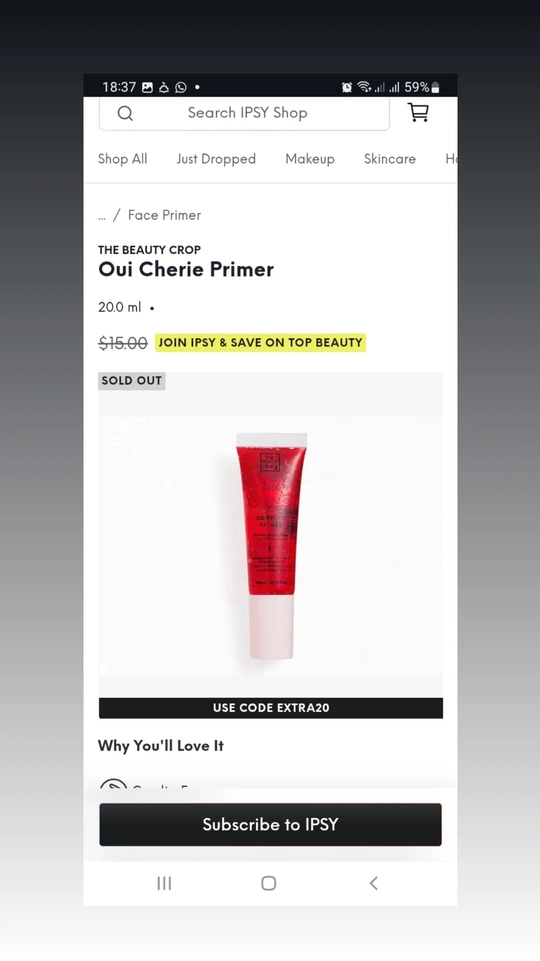 Oui cherry gripping primer