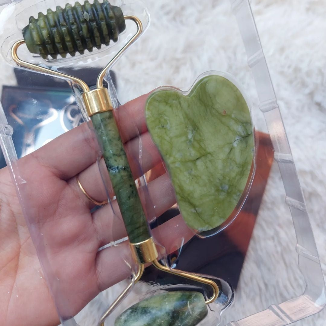 facial massage roller and stone