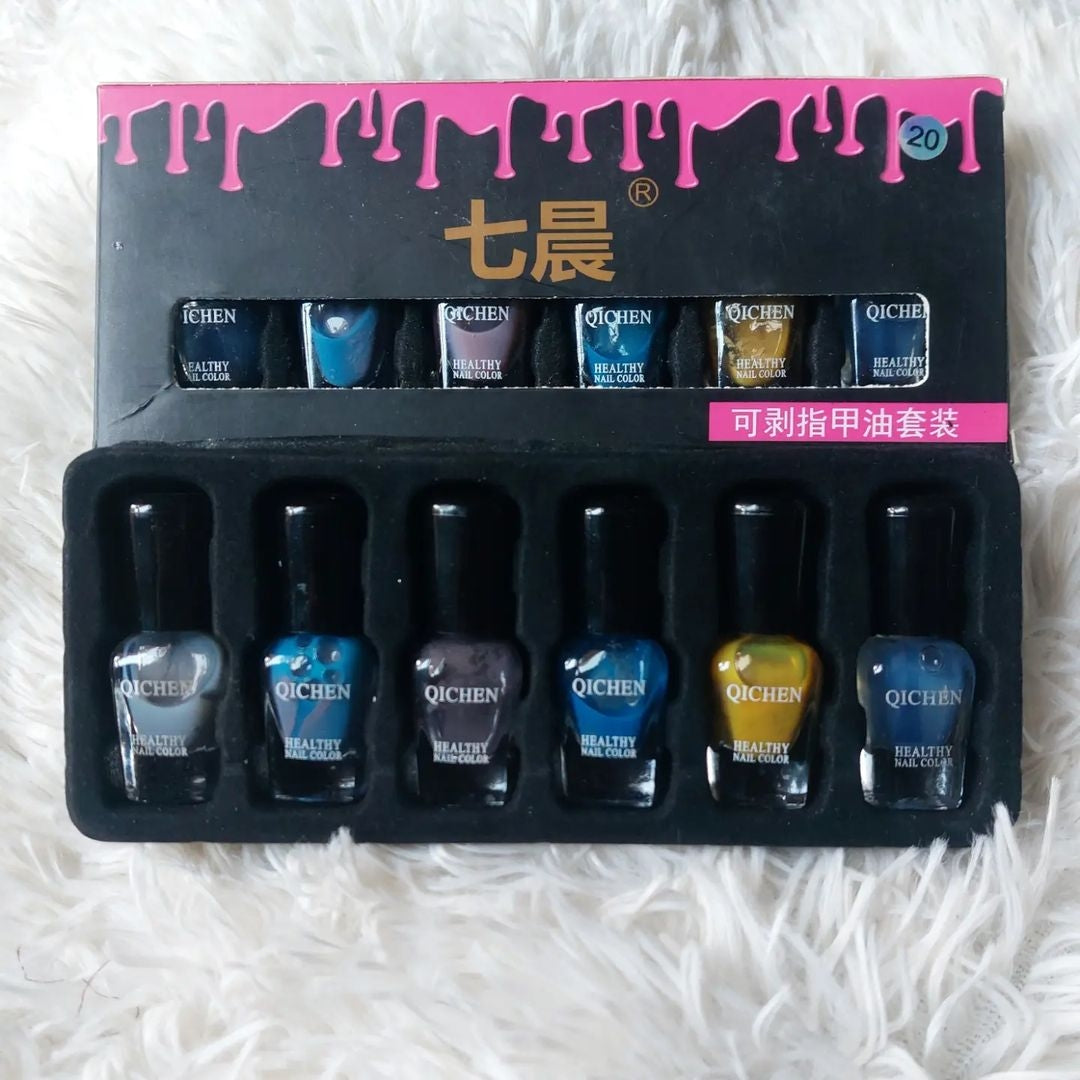 Peeloff Nail paints pack of 6