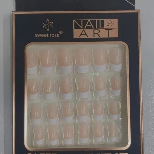 sweet rose french nails