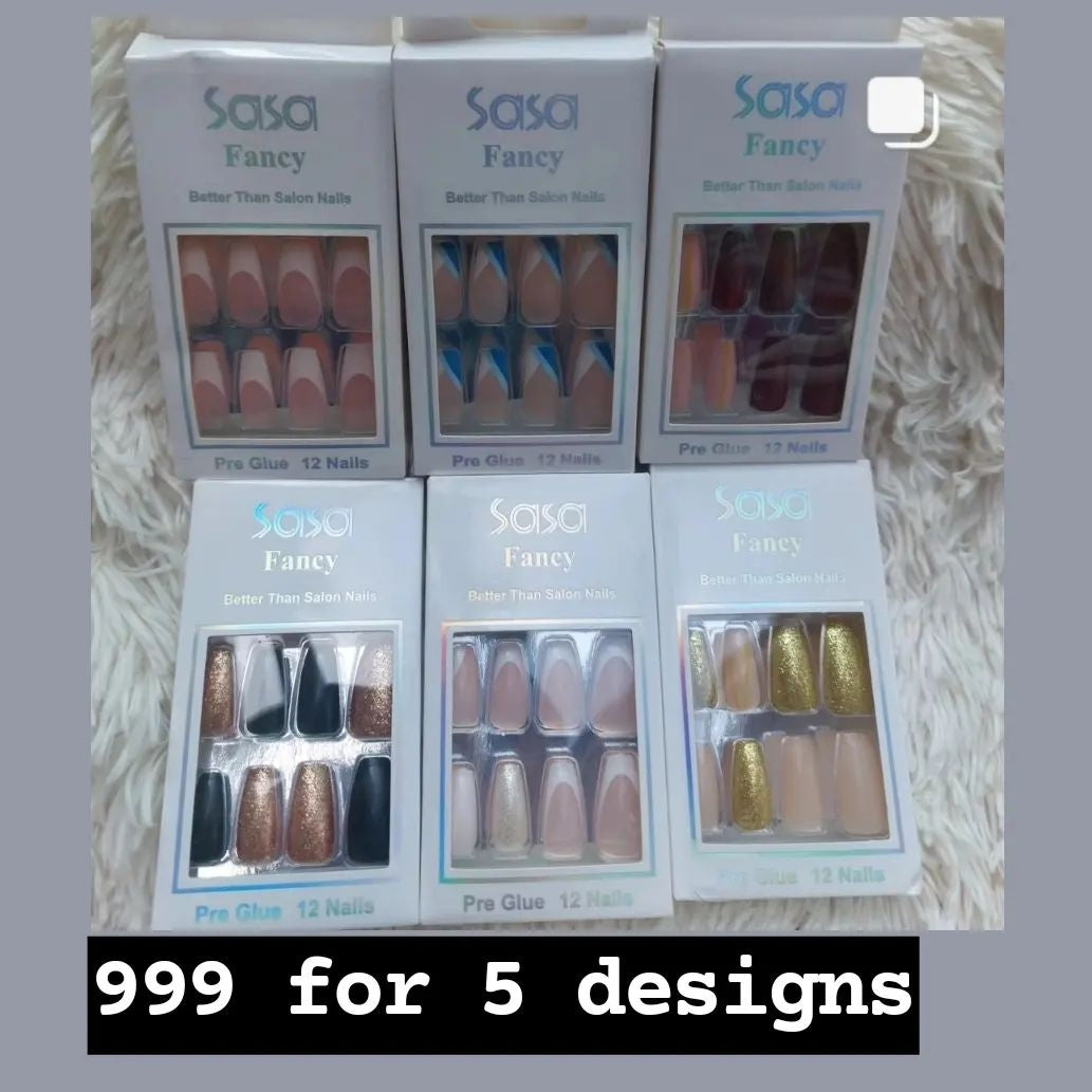 pack of 5 stick on nails