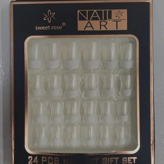 sweet rose french nails