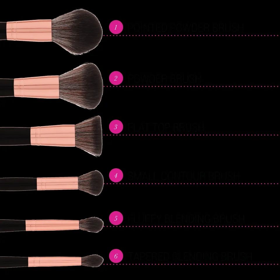 bh signature rose gold brushes