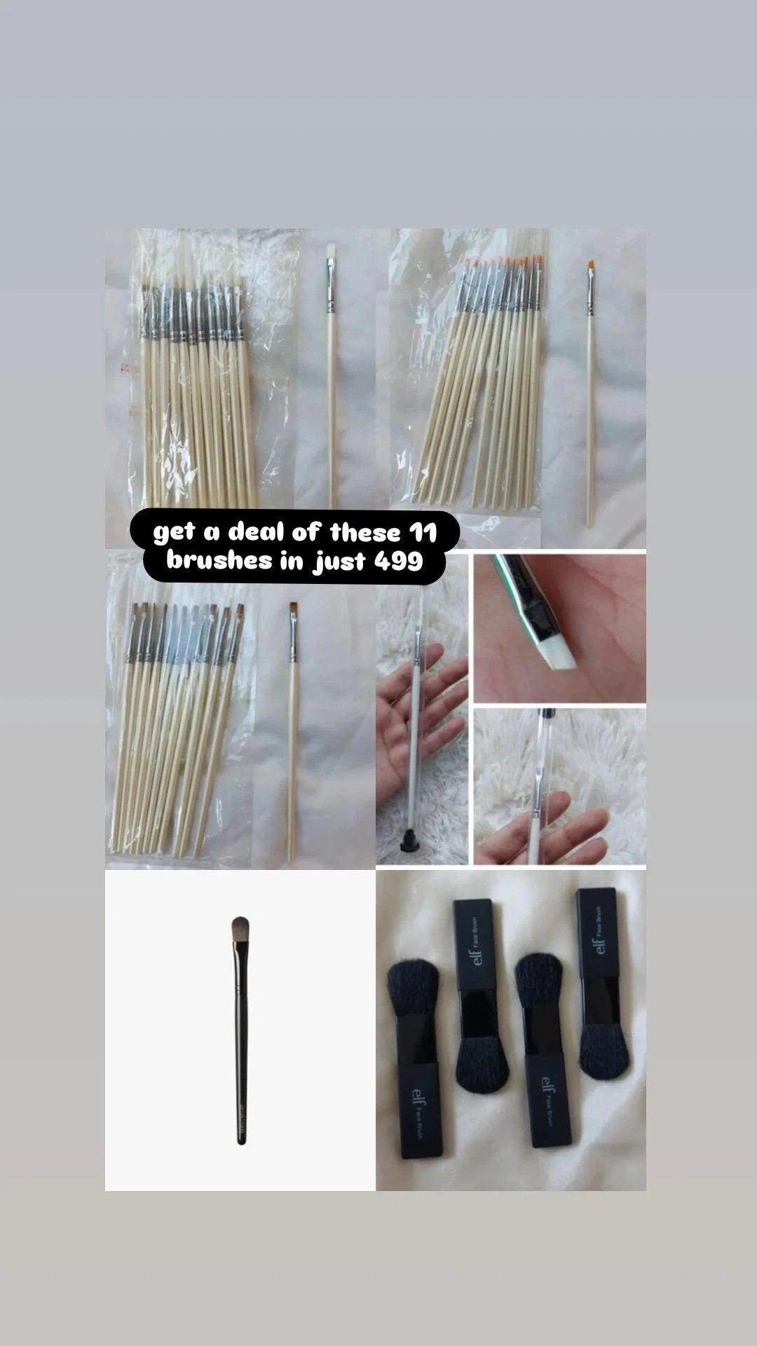 Deal of 11 brushes in 499 only