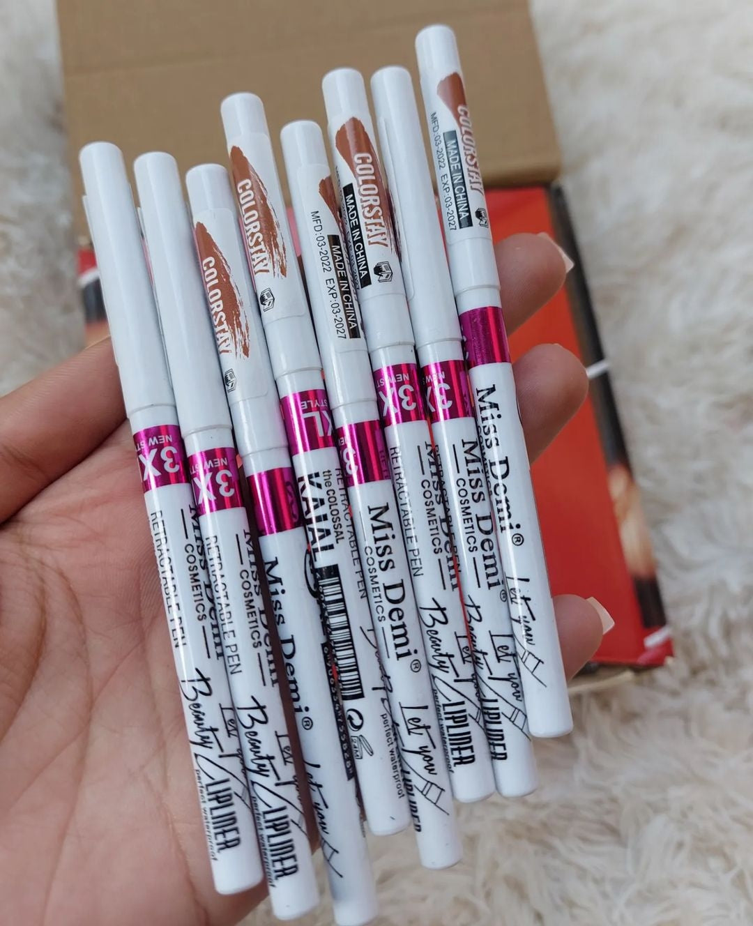 miss demi rotating lip pencils