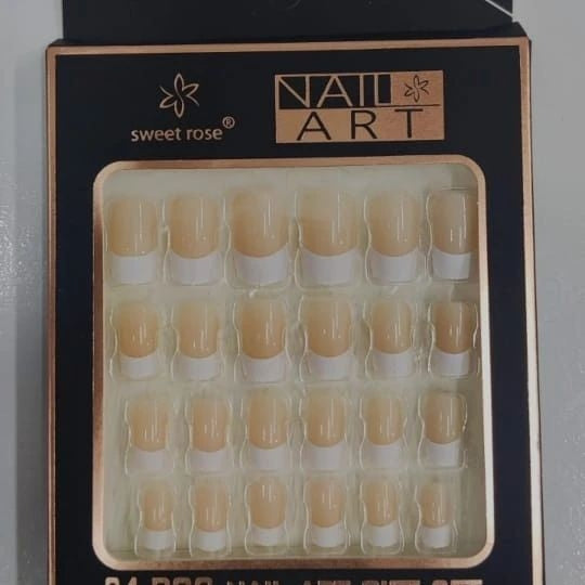 sweet rose french nails
