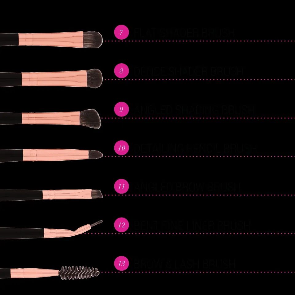 bh signature rose gold brushes